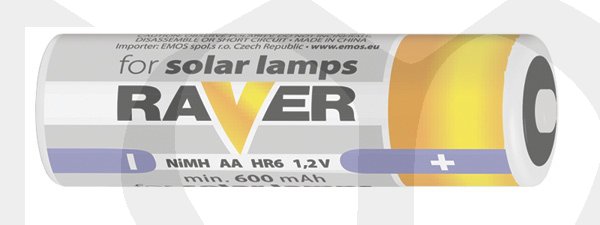 Baterie AA (R6) nabíjecí RAVER solar 600mAh